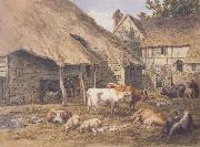 Robert Hills A farm yard (mk47) china oil painting reproduction